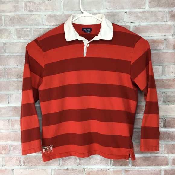 Structure Shirts Rugby Shirt Red White Striped Vtg 90 Poshmark